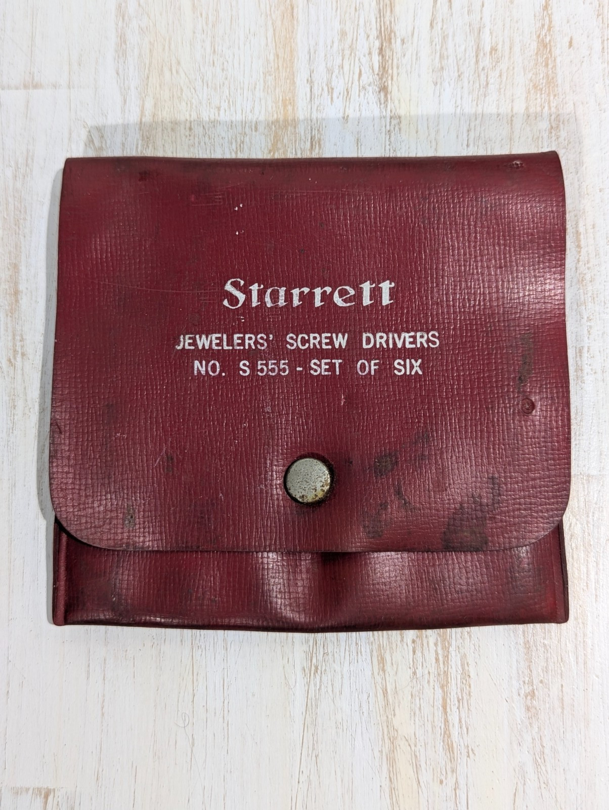 Starrett No. S555 Set of Jewelers' Screw Drivers w Pouch USA MISSING ONE
