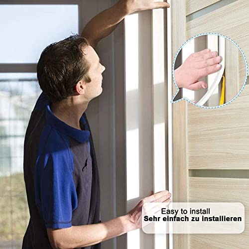 Weather Stripping Seal Strip Tape, Doors Windows Frame Self 32.8Ft White