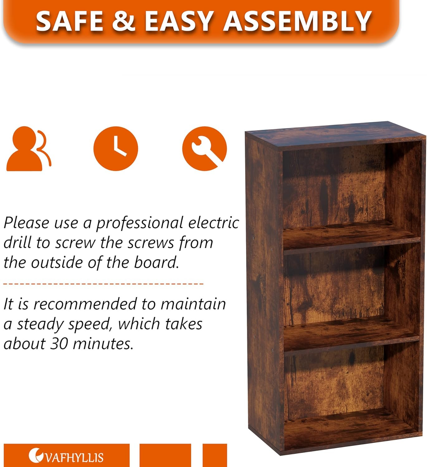 Cube Storage Organizer,Wooden Low Bookcase with Closed Back Panel,Freestanding S