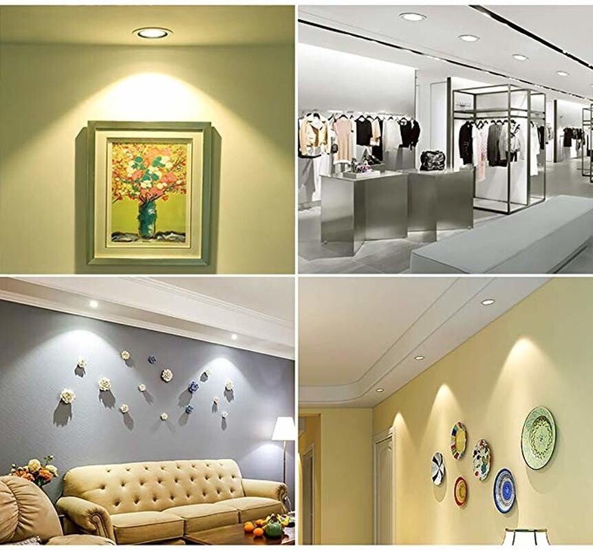 4/8/16PCS 7W 3Color Dimmable LED Downlight Recessed Ceiling Panel Light 85-265V