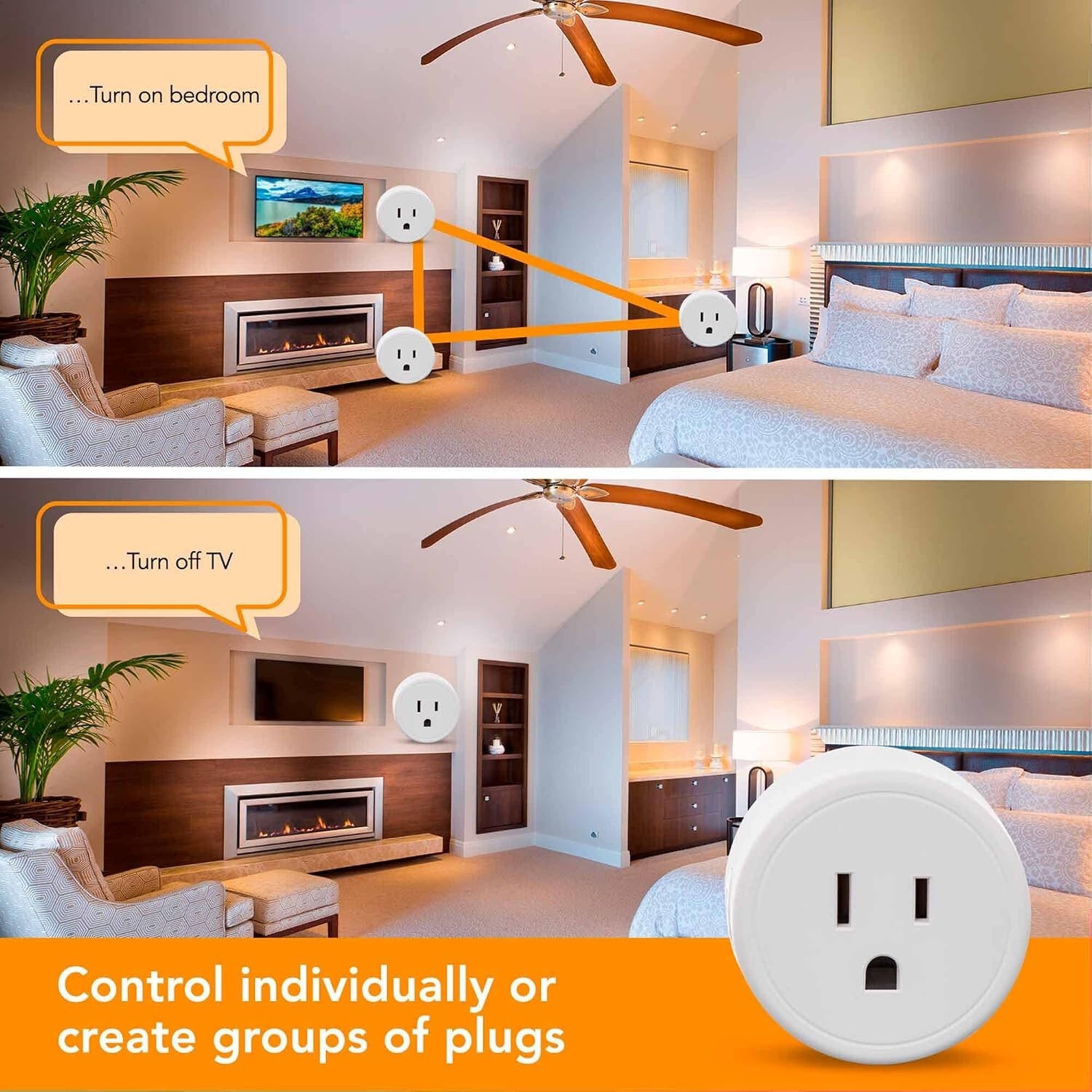 Simplify Living: 4-Pack WiFi Smart Plugs with App Control & Voice Activation