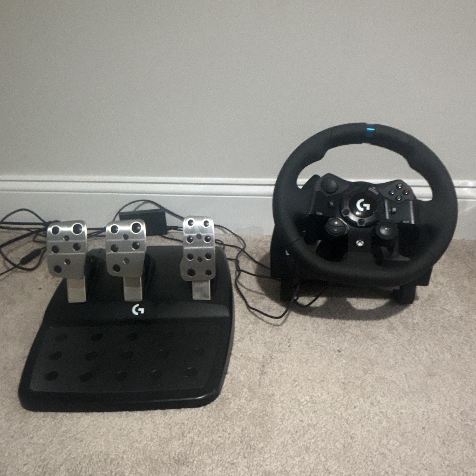 Logitech G Racing Steering Wheel Bundle with Pedal Set, Black Already Set Up