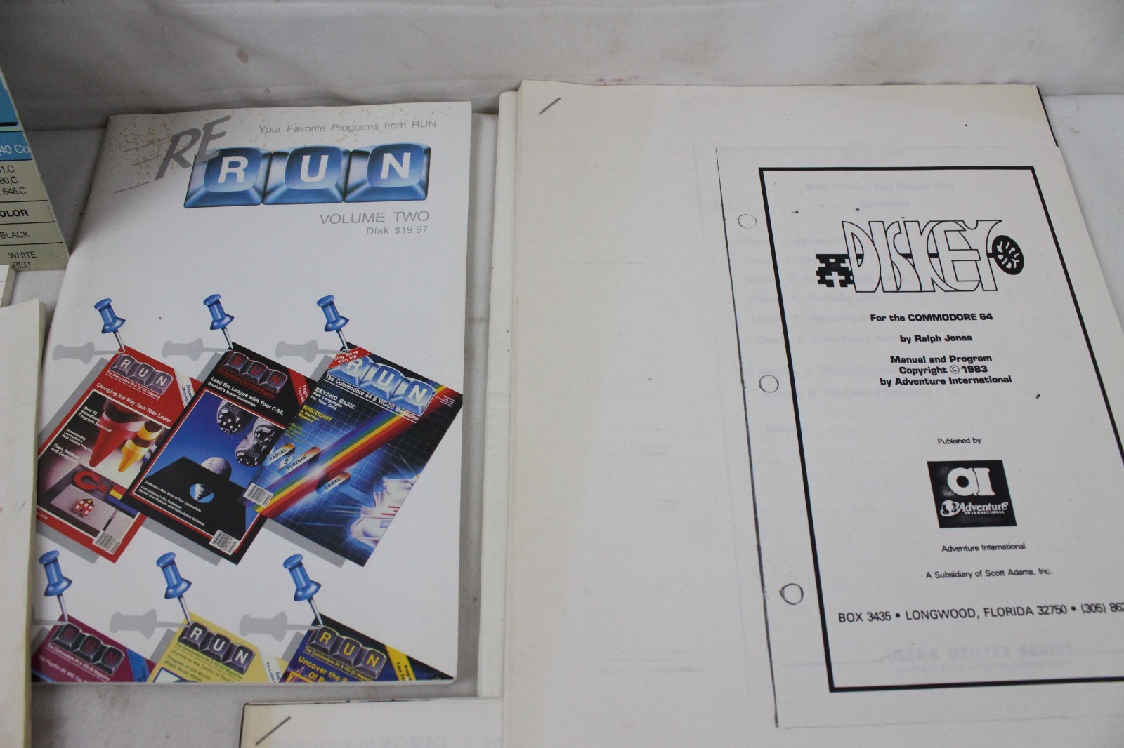 Vintage Commodore 64 Atari Manuals Paperwork Lot Elite ReRun Computer Video Game