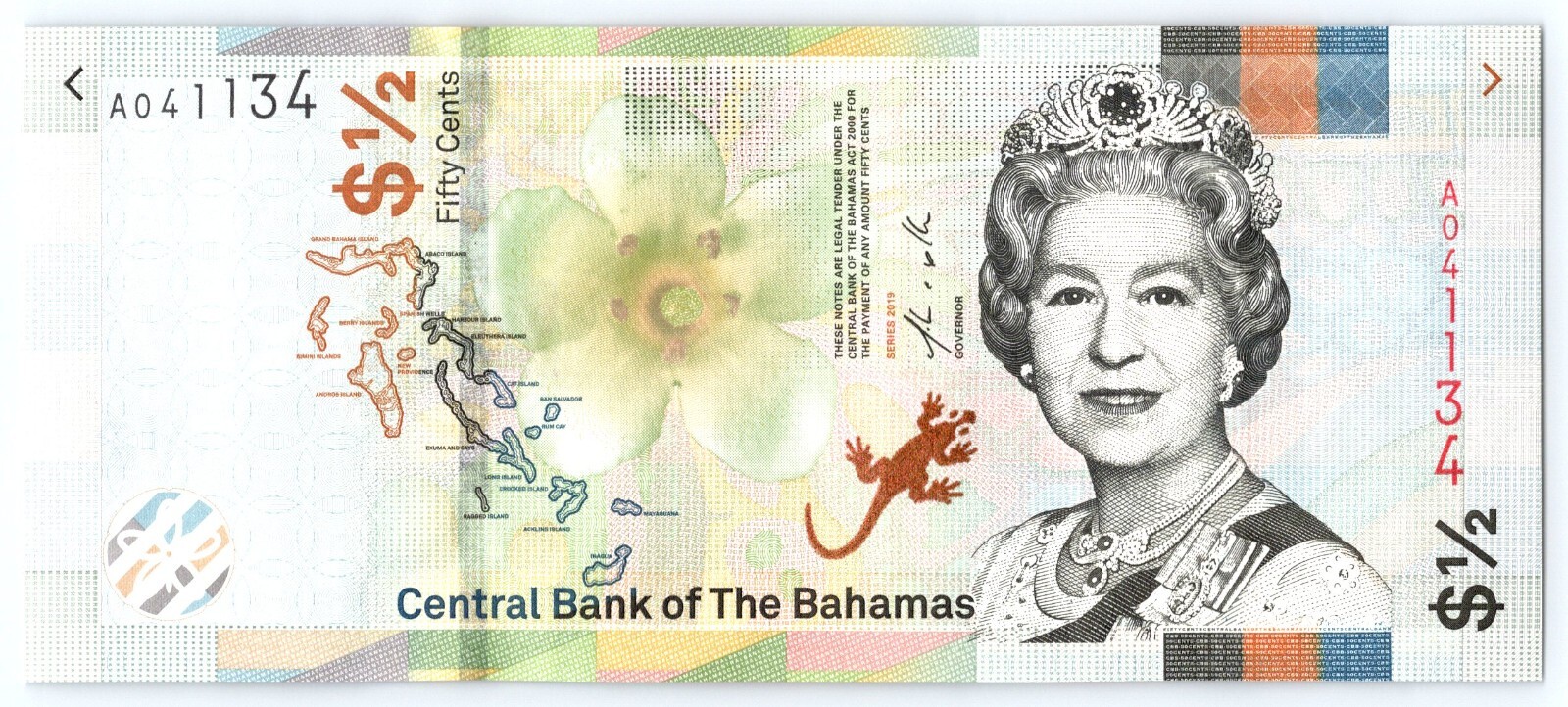 Bahamas - 1/2 Dollar (50 Cents) - 2000 - WPM# A041134