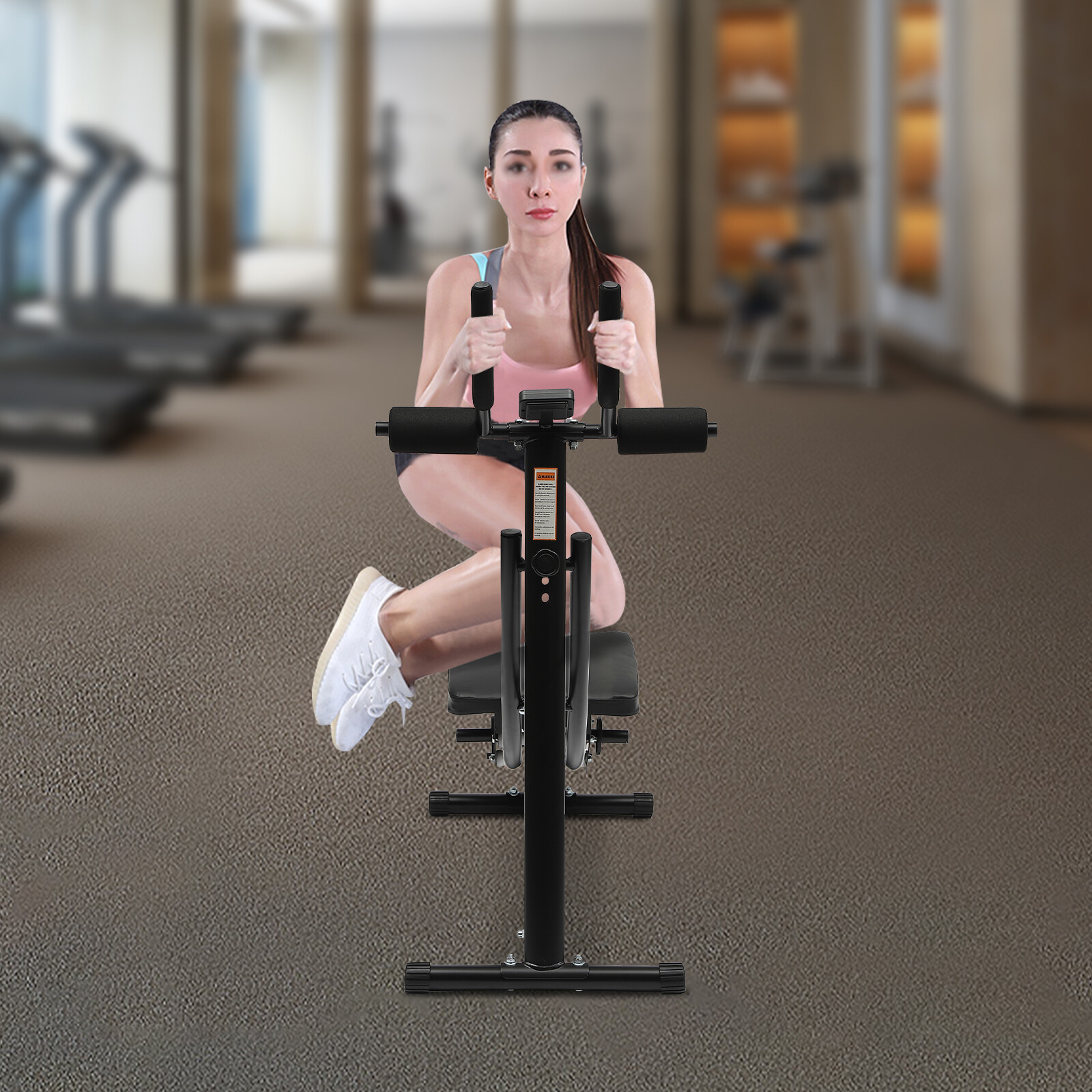 Ab Machine Coaster Abdominal Crunch Trainer for Home Gym Core Workout Equipment