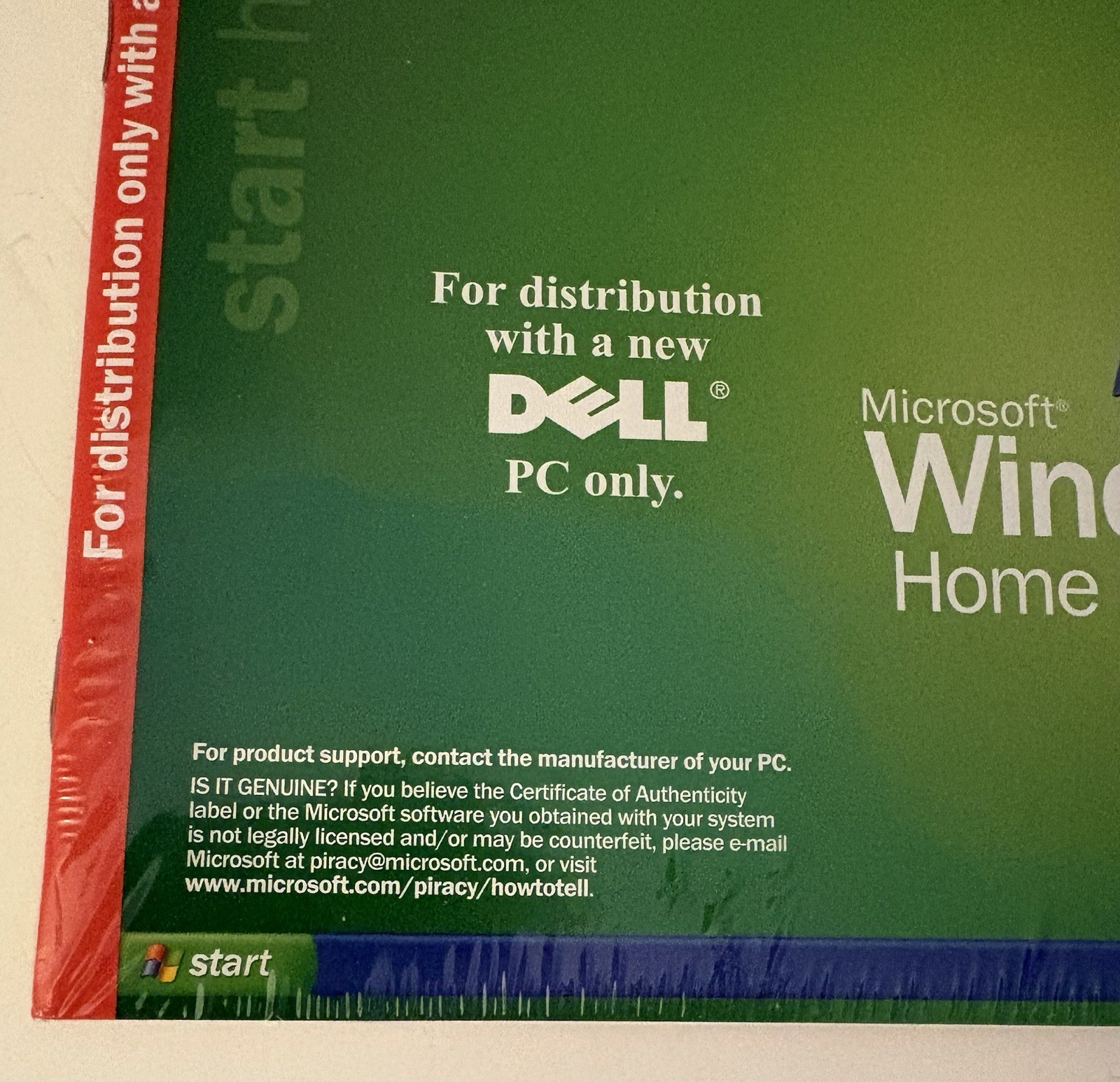 Vintage Microsoft Windows XP Home Edition Dell - Version 2002 - Factory Sealed