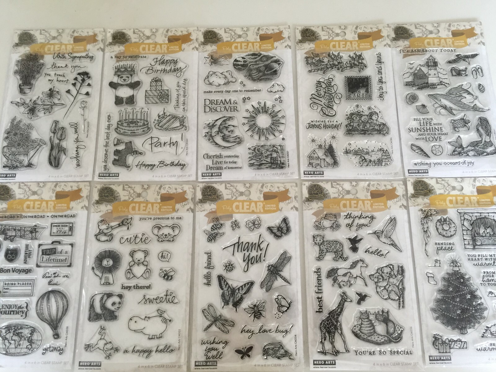 Hero Arts Poly Clear Stamp Set from the vault YOU PICK New