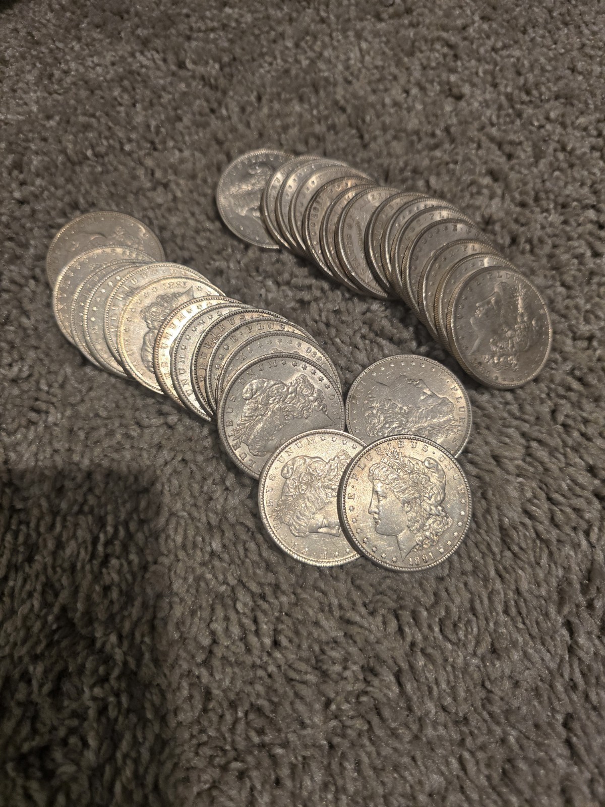 1878-1904 Silver Morgan Dollar, Random Year, (AU) 90% silver