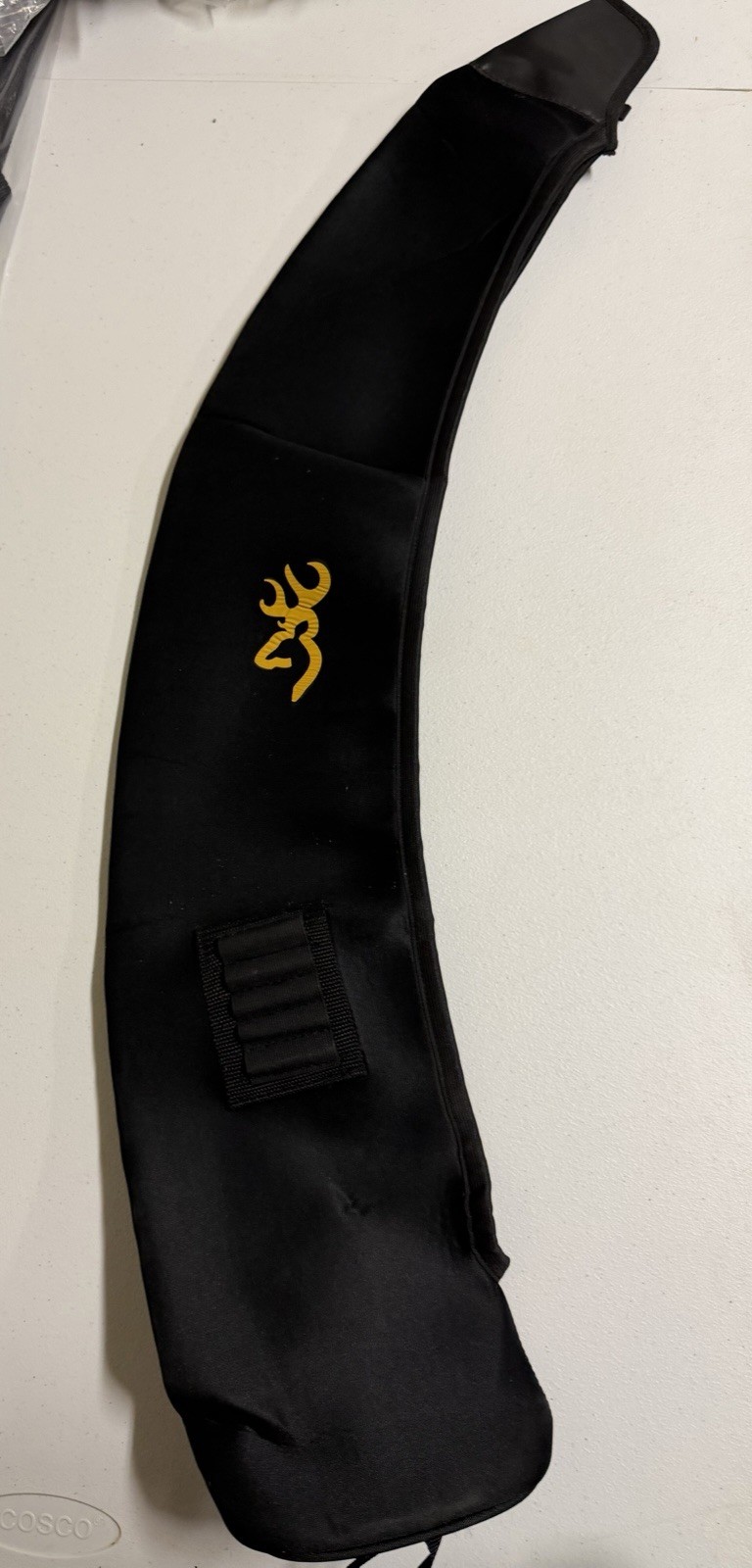 Browning Nylon Adjustable Black Rifle Sling with Cartridge Loops Gold Logo