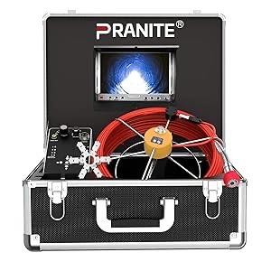 Pranite 7D1 Pipe Inspection Camera 100ft Distance Count, Drain Sewer Camera IP68