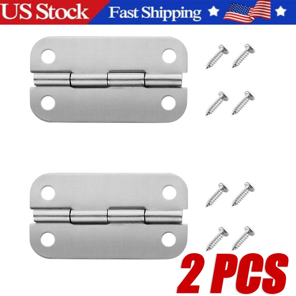 2PCS Stainless Steel Cooler Hinges & Screws Replacements For Igloo Cooler Parts