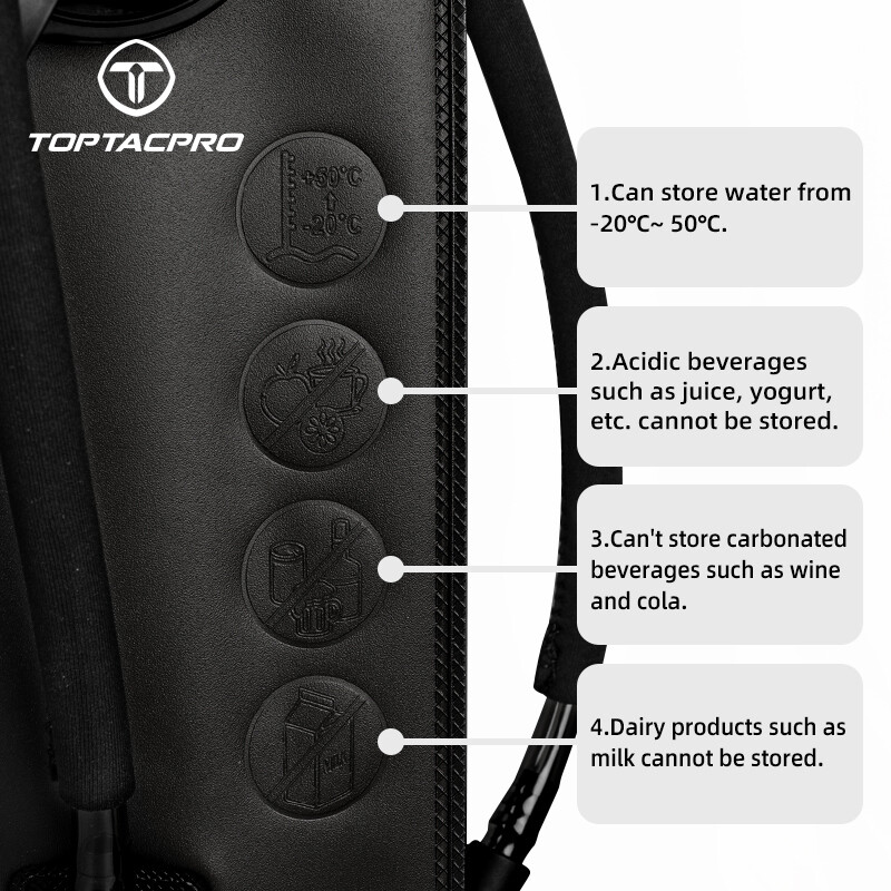 TOPTACPRO Tactical 1L Hydration Bladder Water Bladder Water Reservoir Storage