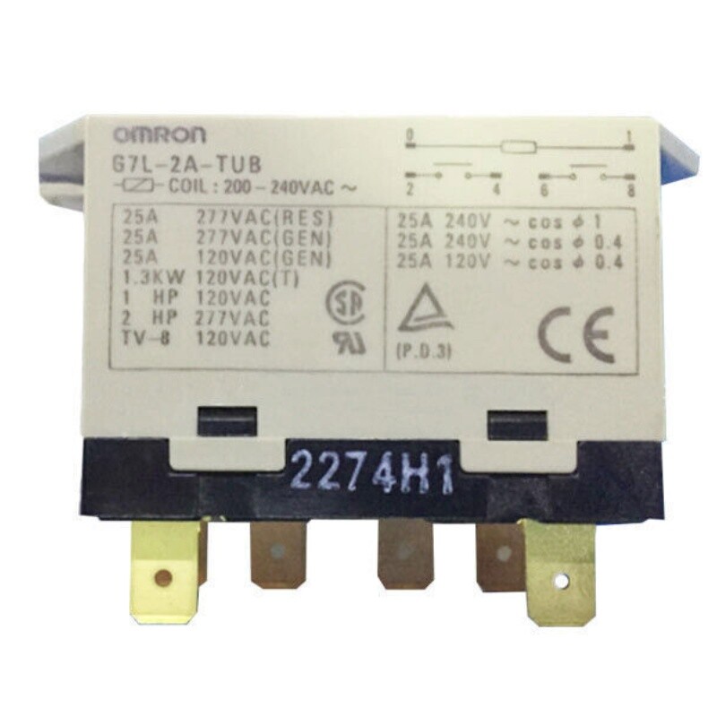 1PCS Omron G7L-2A-TUB 200-240VAC Power Relay Safety Relay G7L2ATUB Free shipping