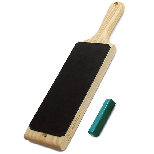 Leather Strop Paddle Strop Sharpening Knife Knives + Polish Compound BeaverCraft