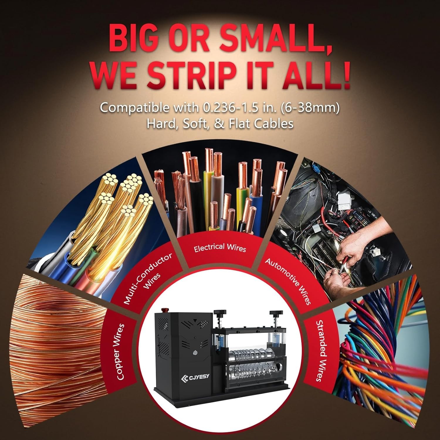 Wire Stripping Machine 0.06-1.5 inch,Wire Stripper Machine 11 Channels 10 Bla...