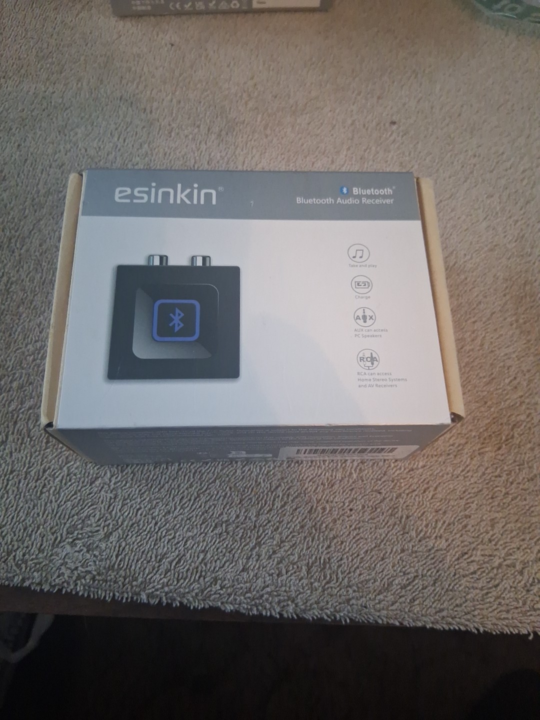 Bluetooth Audio Adapter for Music Streaming Sound System, Esinkin Wireless Audio