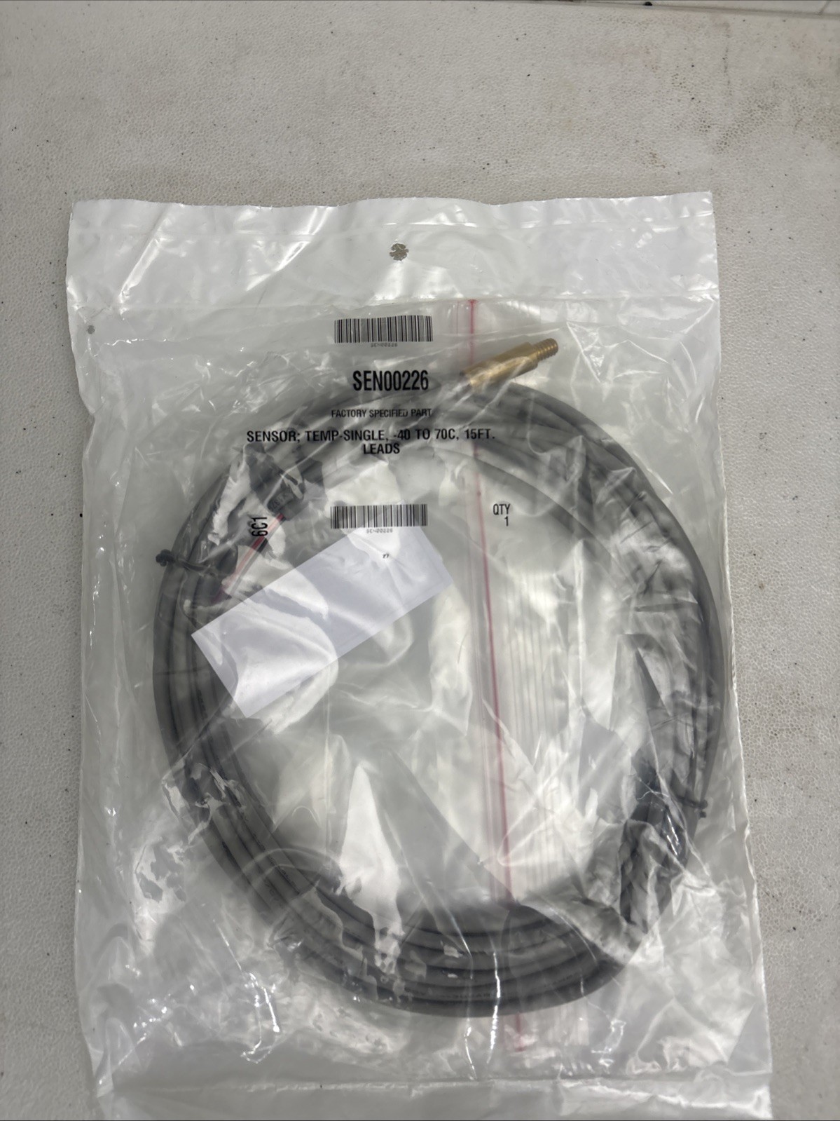 -40/70C Temp Sensor; 15'Leads For Trane Part# SEN0226