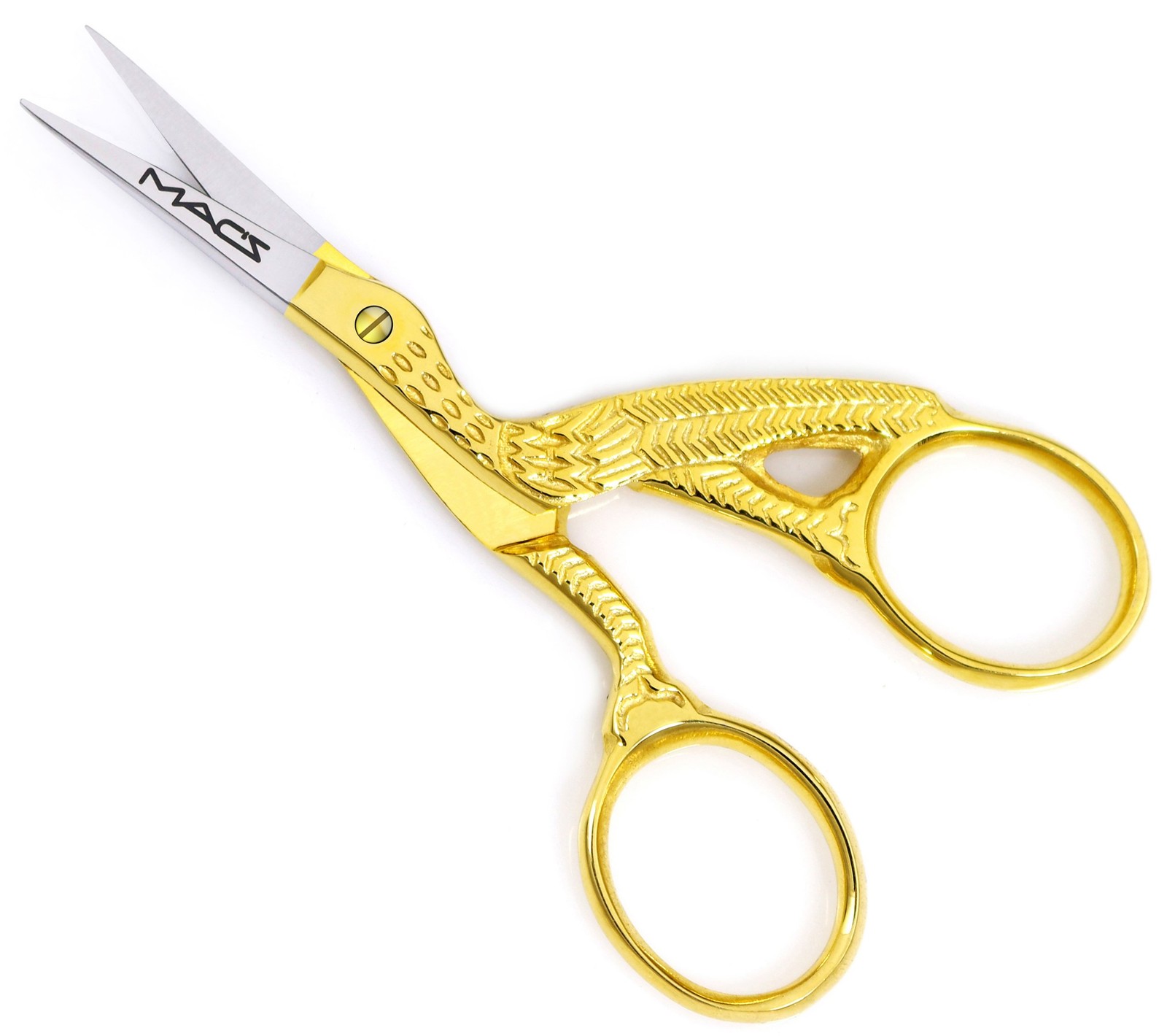 Macs Professional Eye Brow scissors/Silk Scissors-601 Half Gold