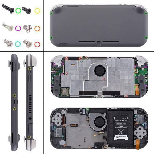 Replacement Case Faceplate Backplate Buttons Kit Clear For Nintendo Switch Lite