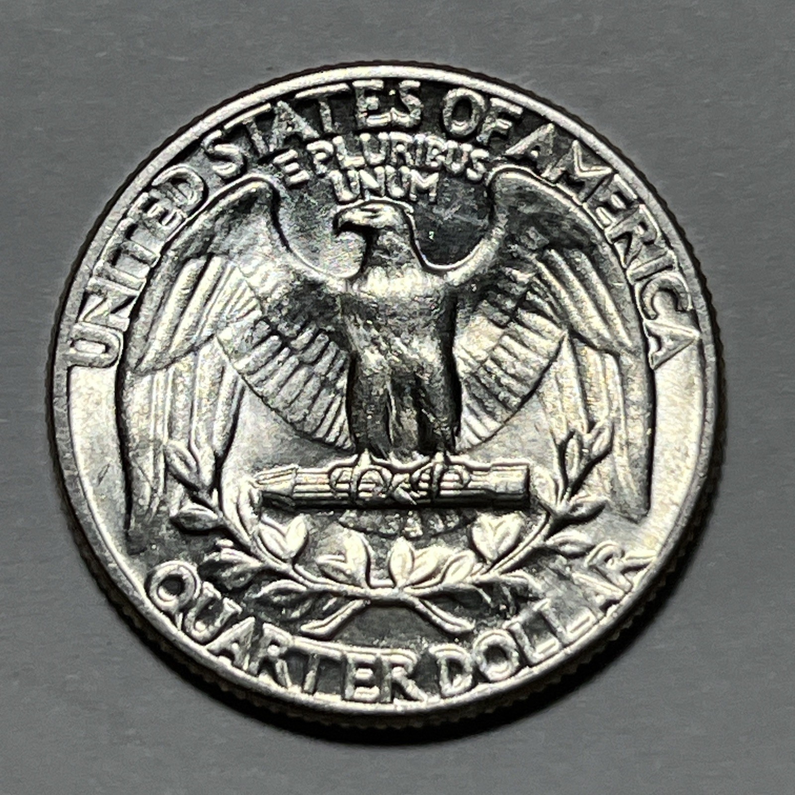 1954 P Quarter Errors Strike Through Grease DDO Long Die Crack Head Uncirculated