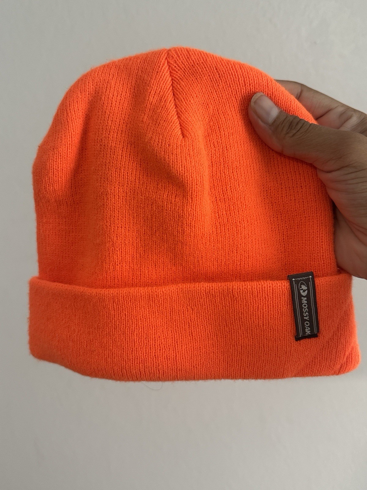 Mossy Oak Blaze Orange Insulated Hunting Beanie Hat, Acrylic, Unisex, Adult
