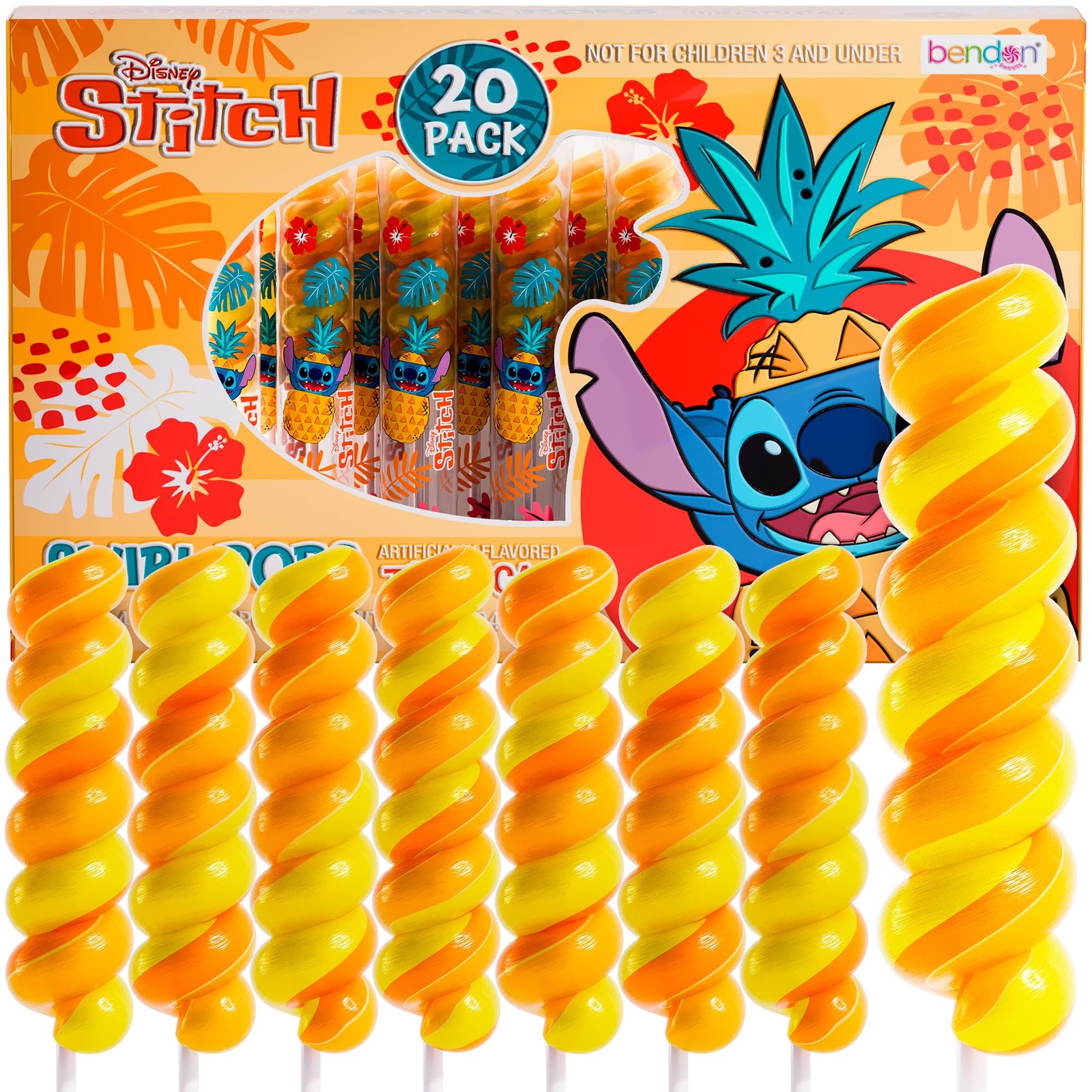 Lilo & Stitch Swirl Lollipops Candy 20 Pack Party Favors Birthday Supplies