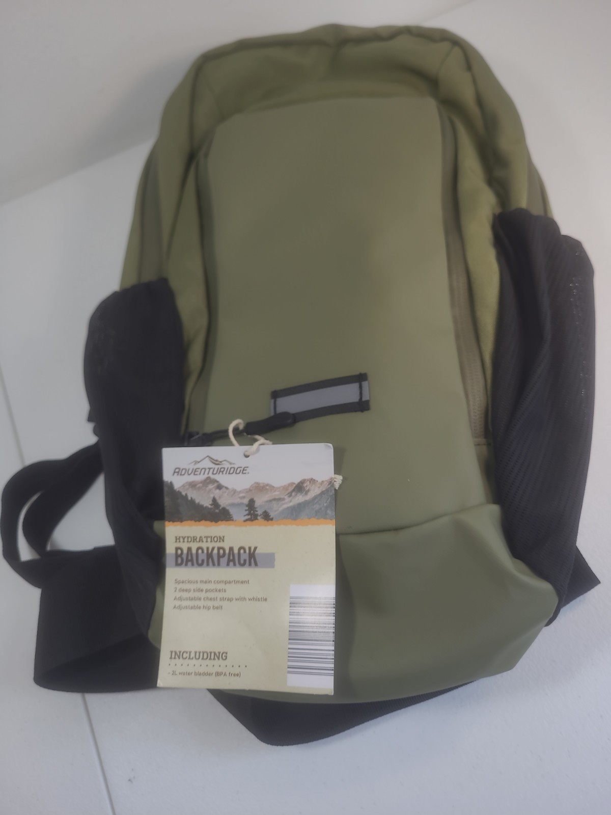 Adventureridge Hydration Backpack Olive  Adjustable  Approximately 18x10 2.0 L