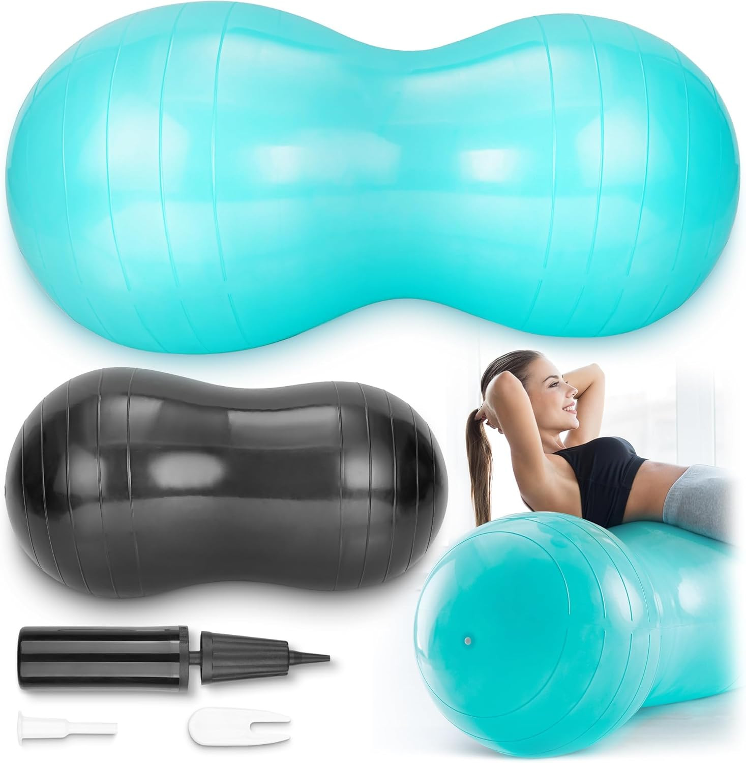 Peanut Ball - Exercise and Fitness Balance Ball for Adults & Kids - Physical The
