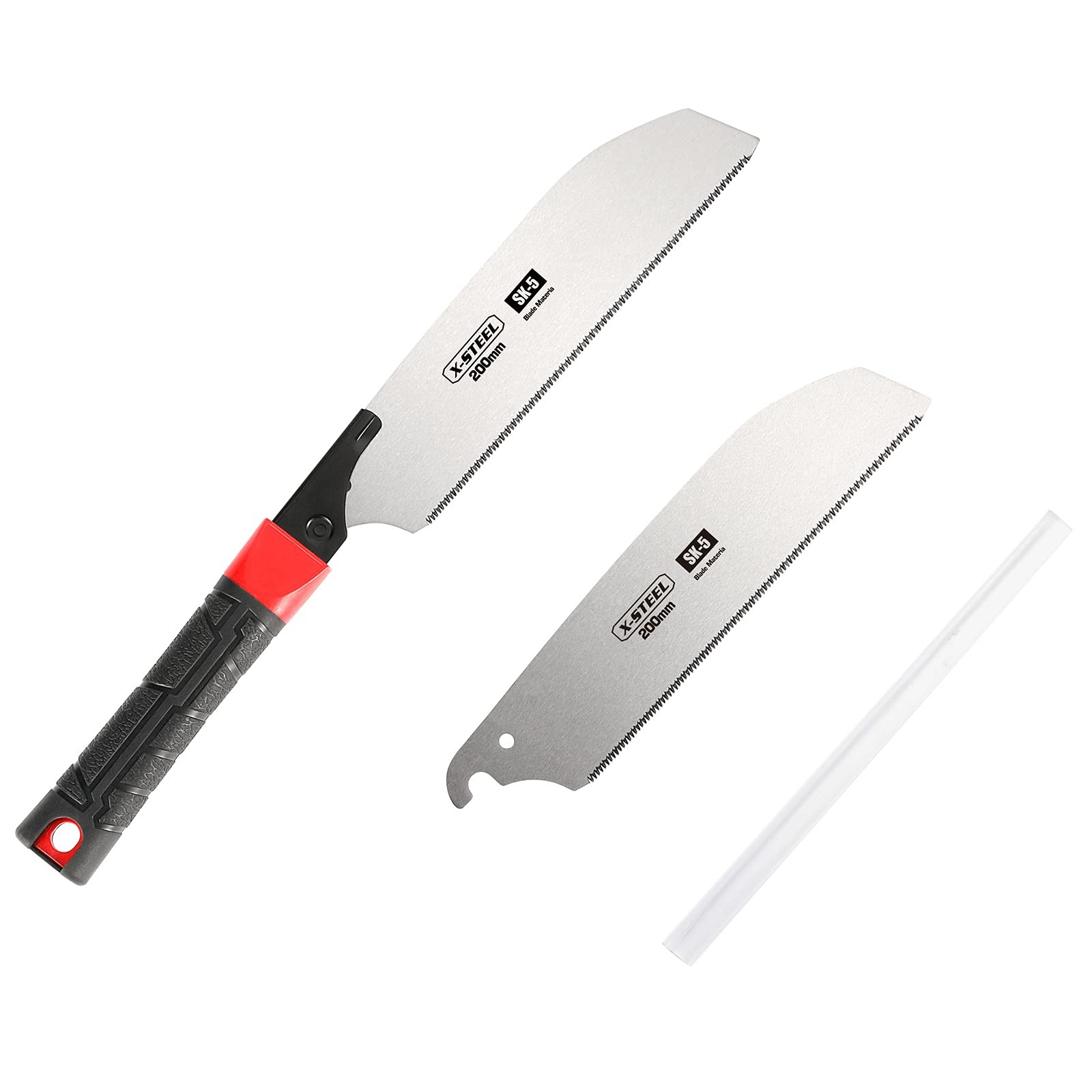 2 in 1 Japanese Hand Saw，7.87 inch Pruning Saw，SK-5 8 Unfold, Black