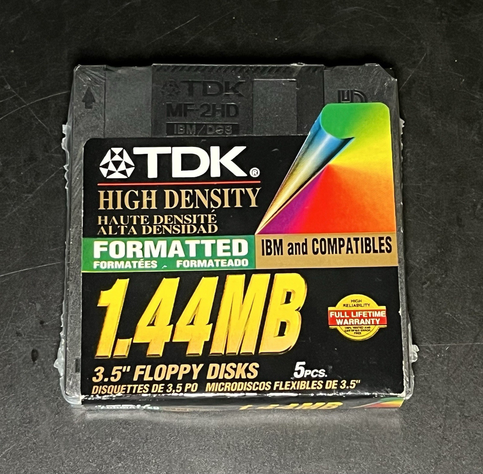 TDK High Density 3.5" 1.44MB IBM Formatted Floppy Disks 5 Pack