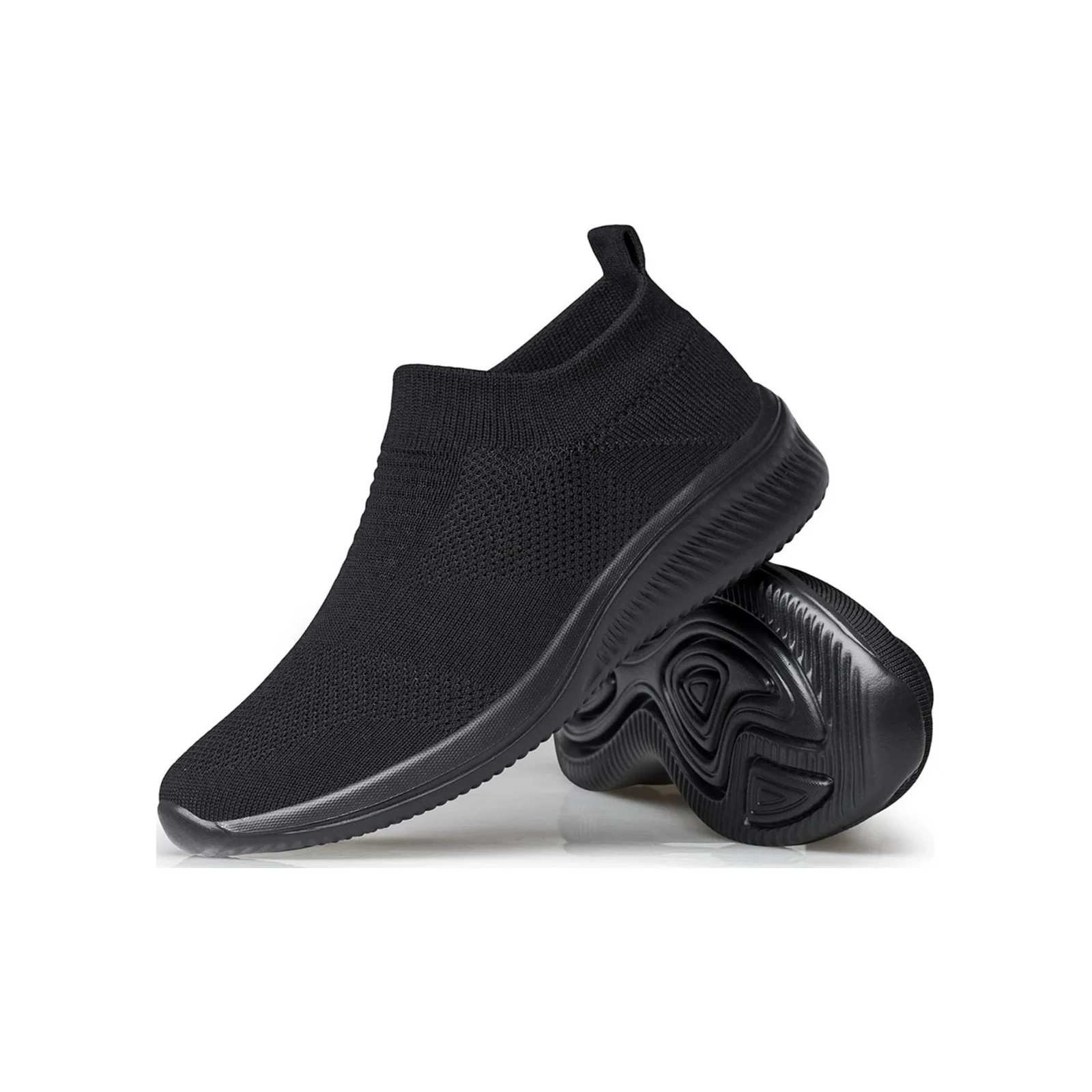 men's casual lightweight shoes anti-slip sneakers US size (7 - 10.5) Black color