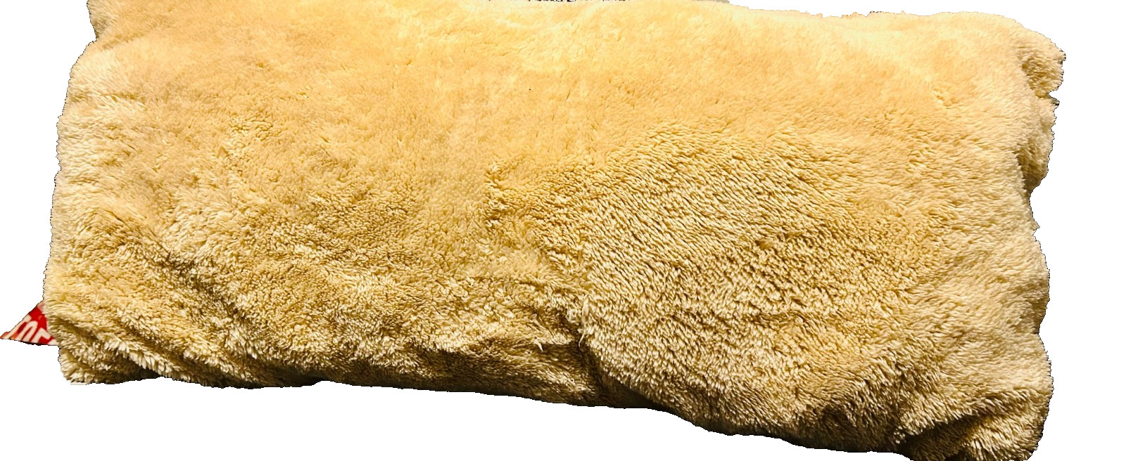 Plush lumbar shag body pillow hand sew