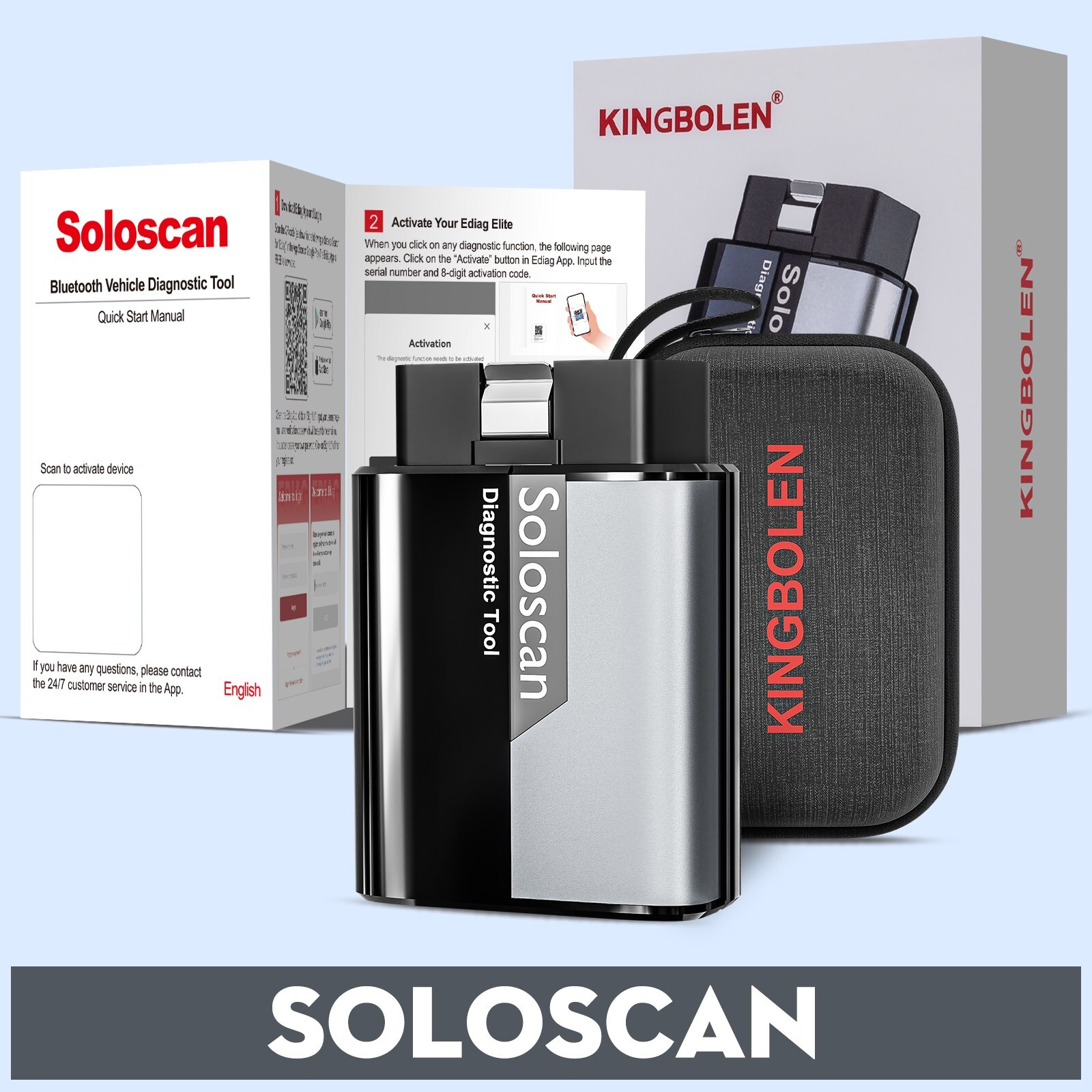 Kingbolen Soloscan For Mercedes-Benz Scanner OBD2 Car Diagnostic Coding Tool