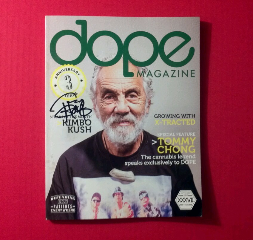 "Tommy Chong" signed "Dope Magazine"/3 year anniversary special!!!