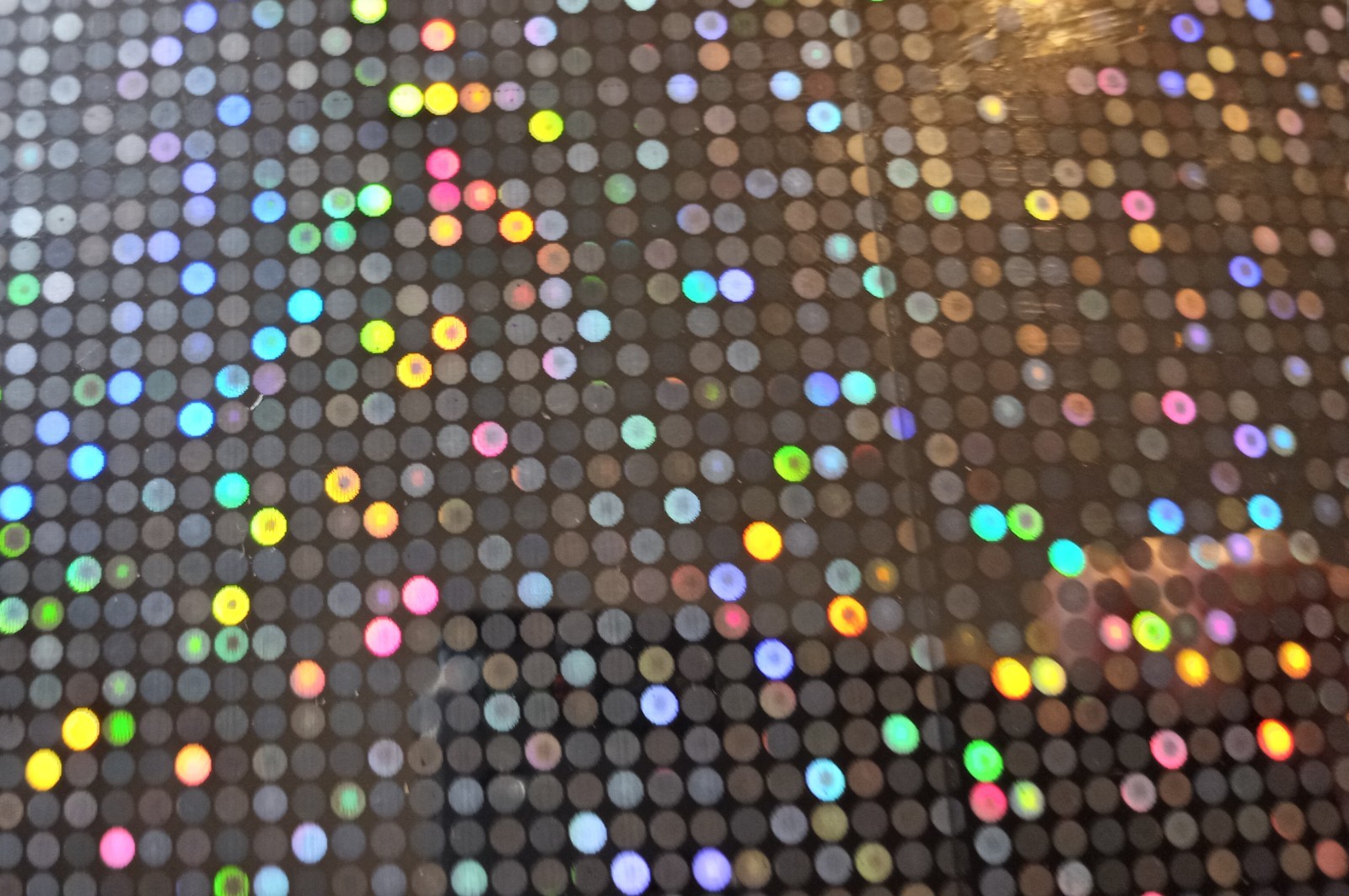 12" x 6" Sheet WTP Holographic Fishing Lure Tape SILVER MOVING DOTS