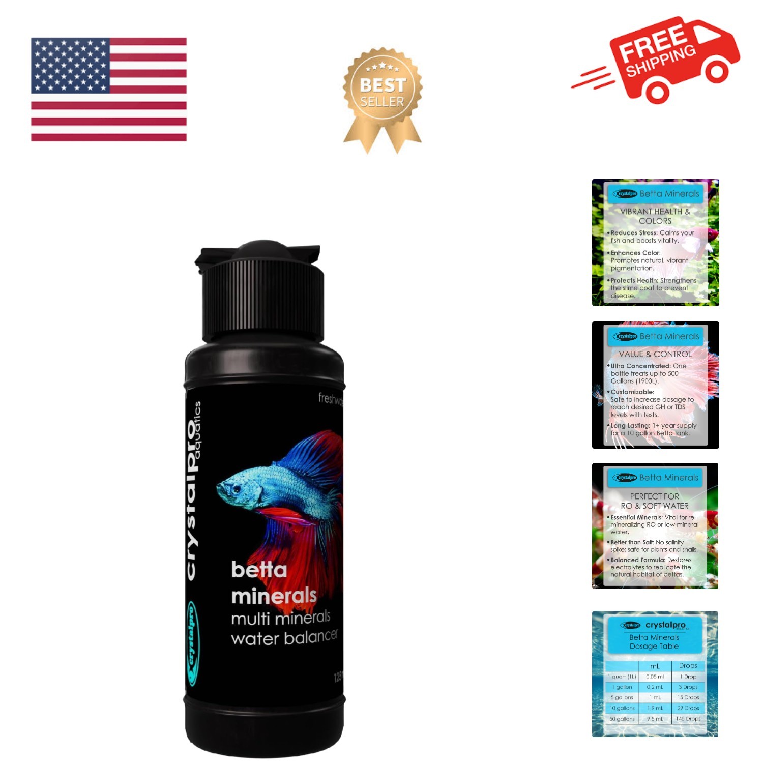 for Betta Fish Health - Reduces Stress - Boosts Protective Coat - Aquarium Mi...