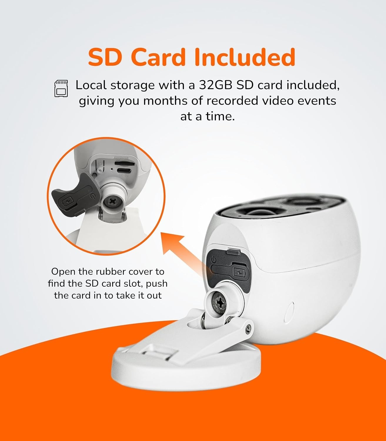 SensForge 2.5K Solar Battery Wi-Fi Security Camera Camera, AI Detection, 32GB SD