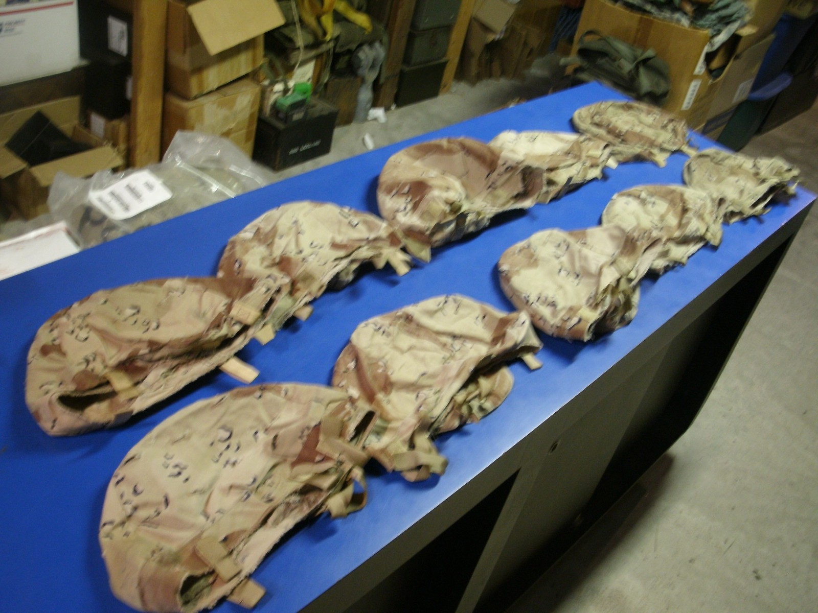 LOT OF 10 DESERT HELMET COVERS  FOR MEDIUM / LARGE  PASGT HELMET