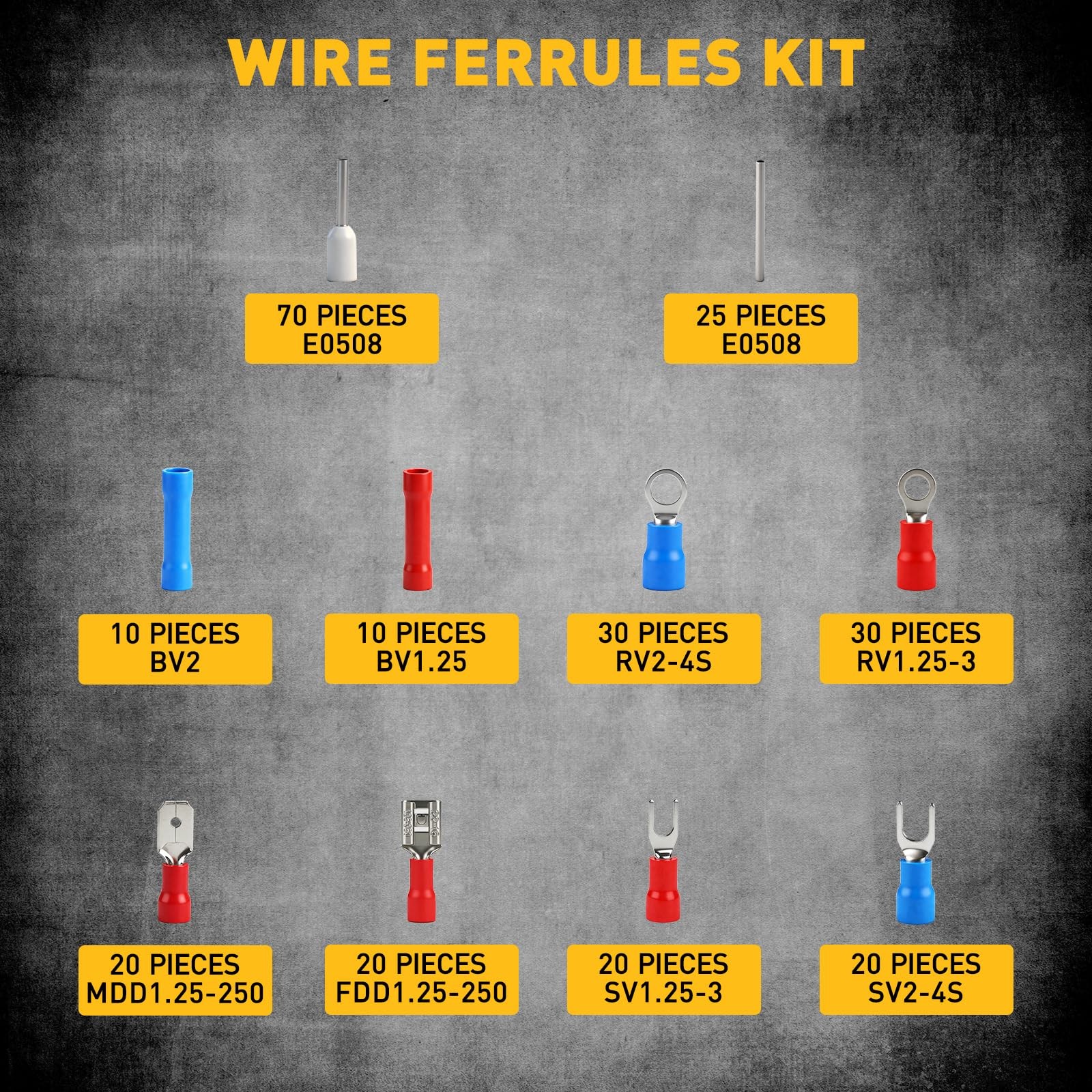 321-Piece Wire Connectors Kit, Self-Adjusting Stripper, 3 Chrome/Black