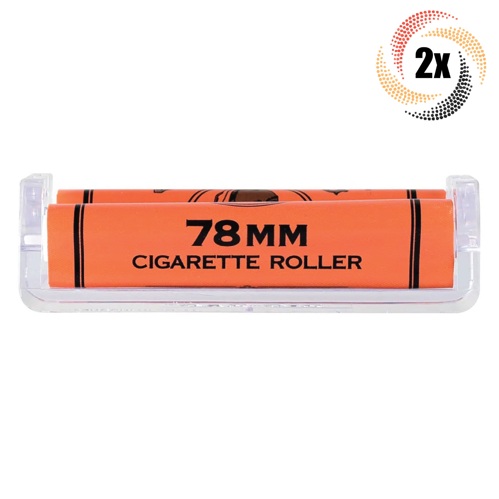 2x Rollers Zig Zag Orange Roller Machine | 78MM | Easy Rolling | + 2 Free Tubes!
