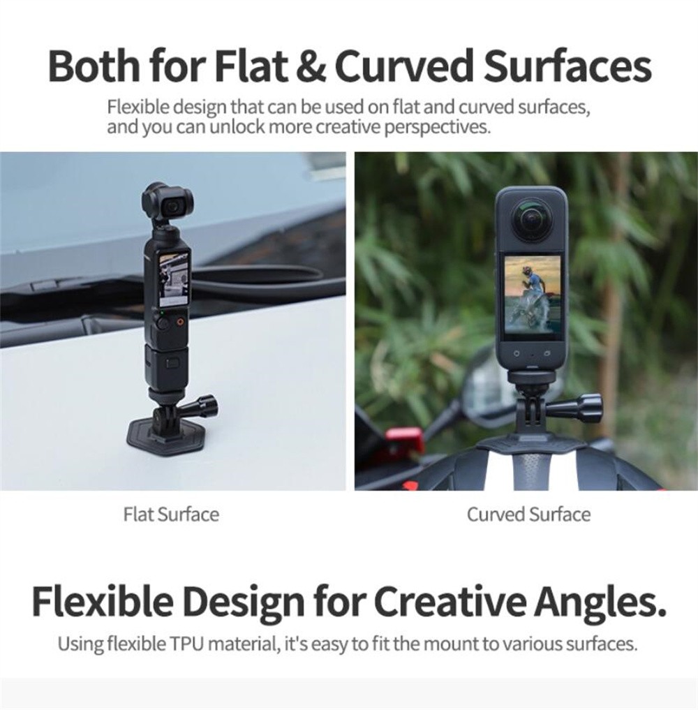 Expansion Bracket Flexible Adhesive Mounting Bracket For Pocket 3/Insta360 X3