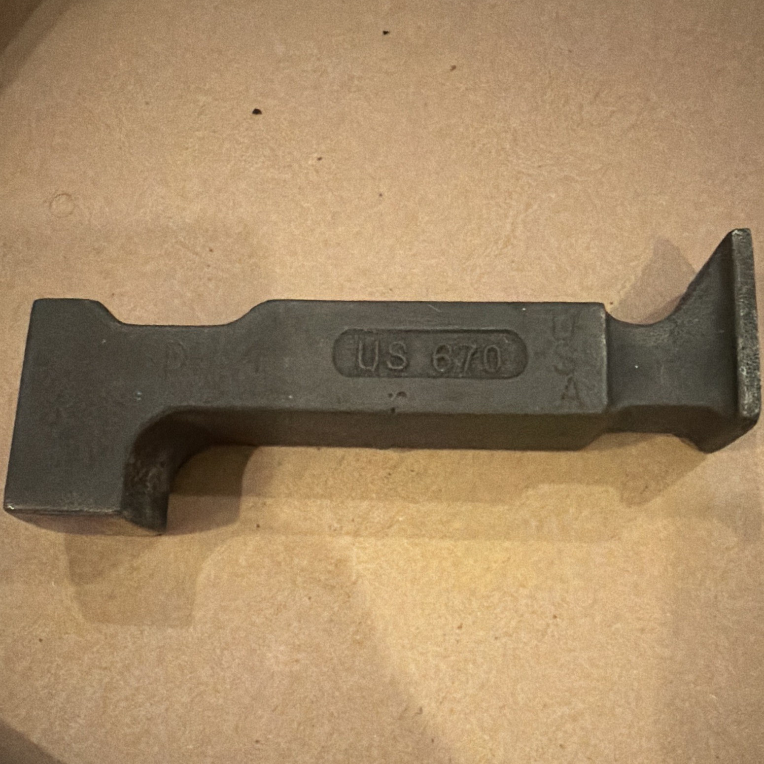 US 670 Metal Rivet Tool Bucking Bar, Black, Size 670, 7in L, 2lb, 1pc