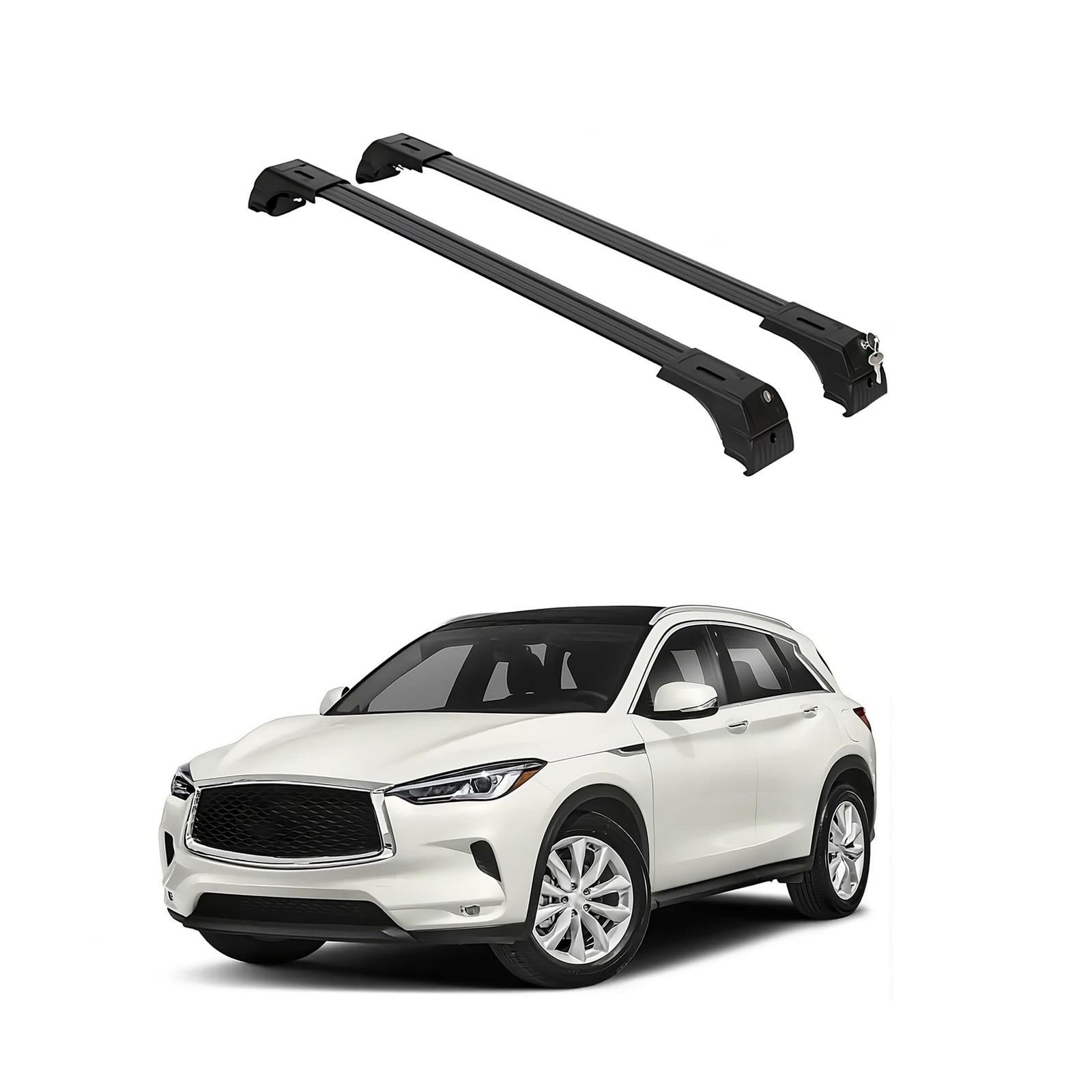 ERKUL Roof Rack Cross Bars for Infiniti QX50 2019-2025 | Anti-Theft Lock Alum...