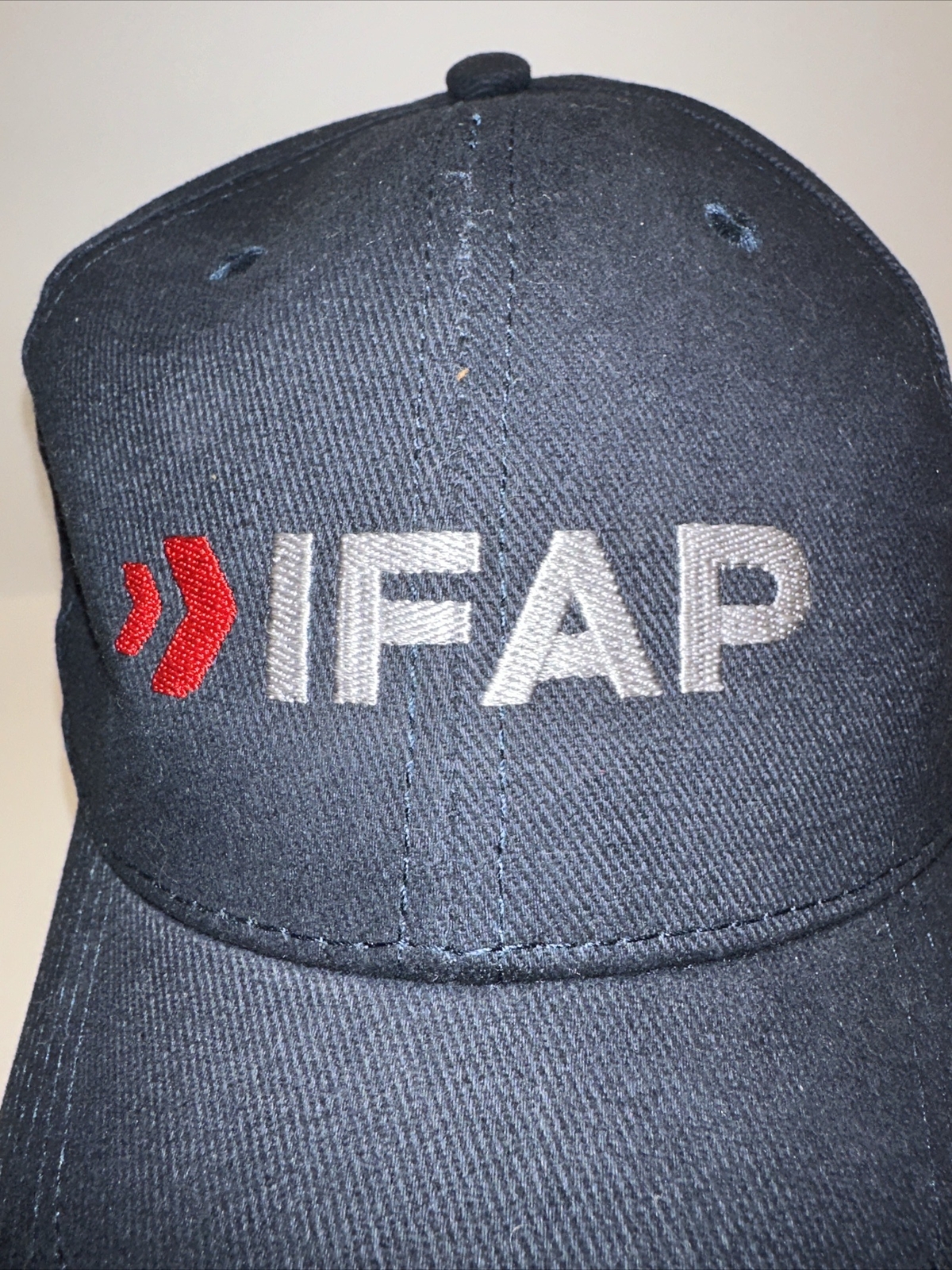 IFAP Navy Blue Hat Cap Red Silver Hook Loop Unbranded