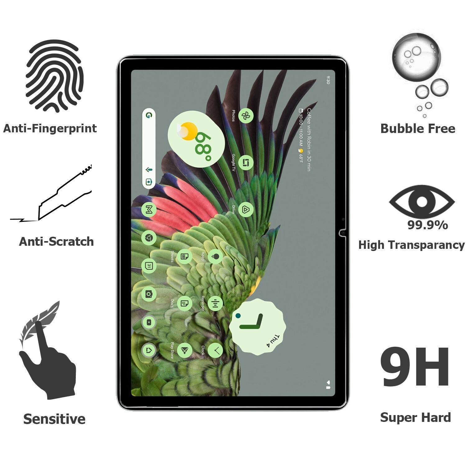 (2 Pack) Samsung Galaxy Tab A9 Plus / A9+ 5G 11" Screen Protector Tempered Glass
