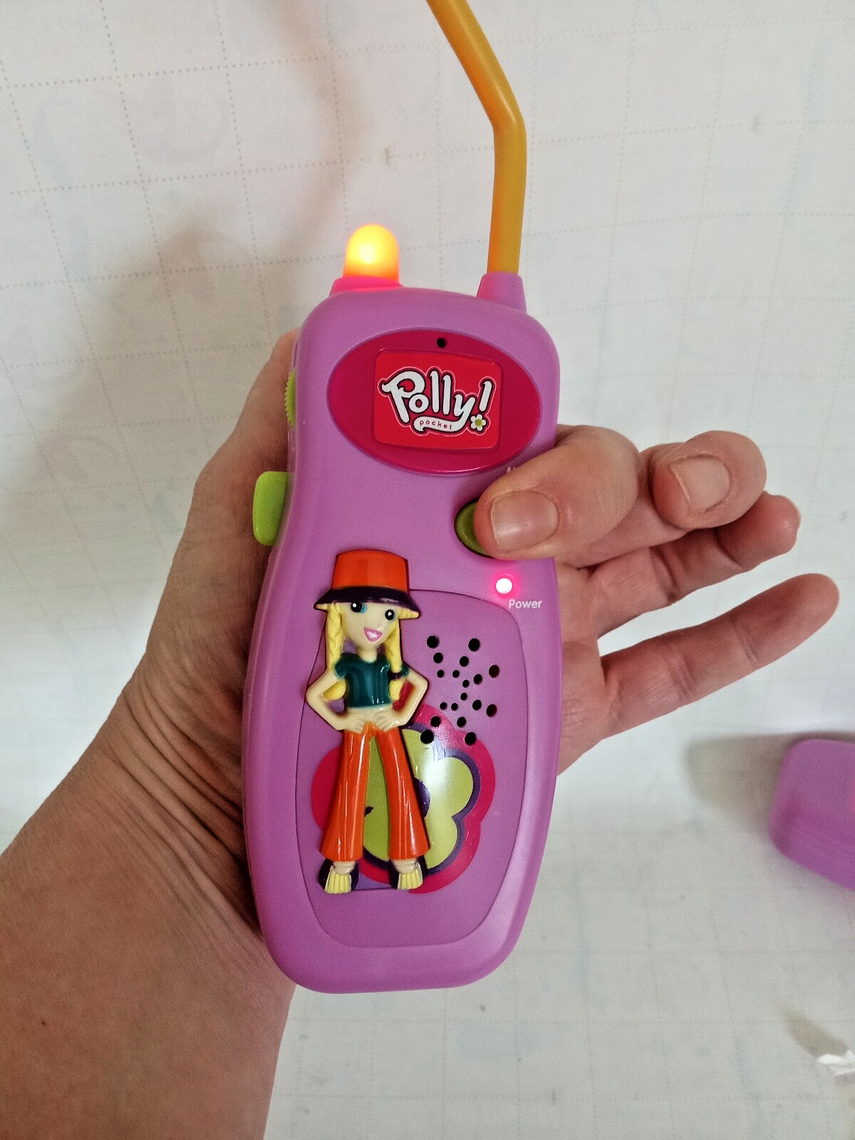 Polly Pocket Walkie Talkies 2004 Top Toys Morse Code Button EUC Everything Works