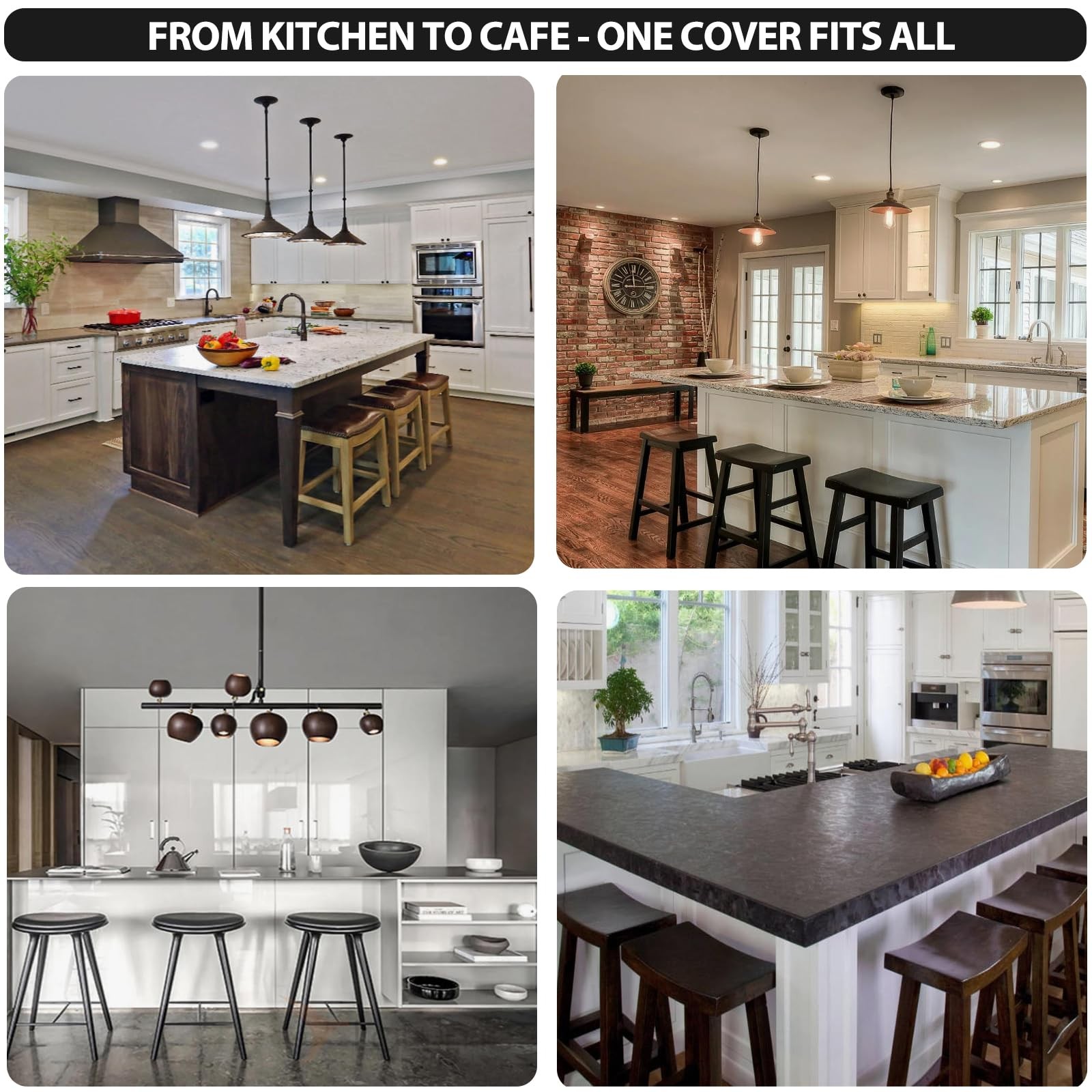 Bar Stool Covers Rectangle,Stretch Waterproof Saddle Seat Covers for Counter ...