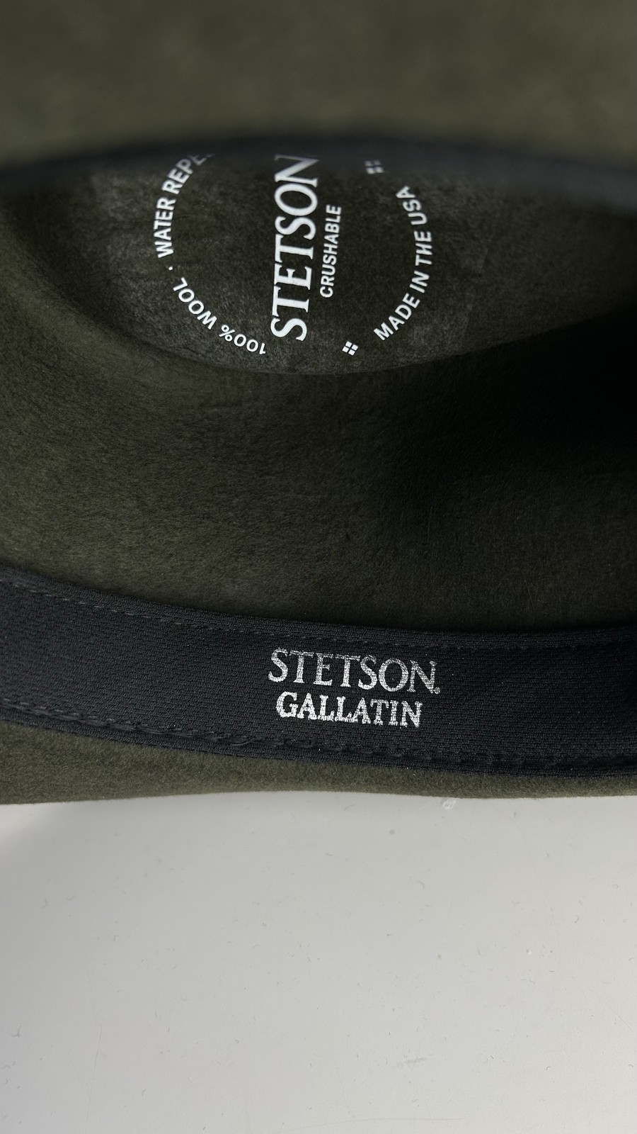 Stetson Mens Gallatin Crushable Wool Hat - Sage - M
