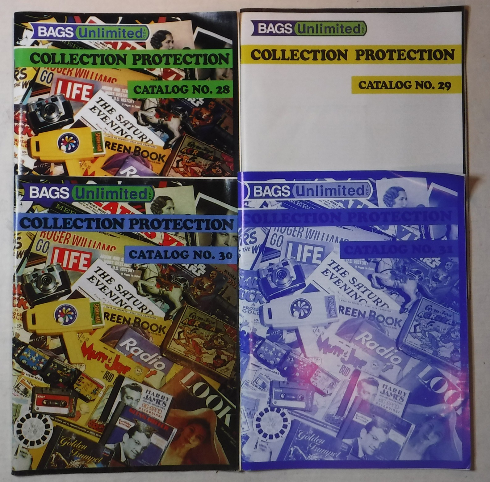 BAGS UNLIMITED COLLECTION PROTECTION CATALOGS # 28, 29, 30, & 31