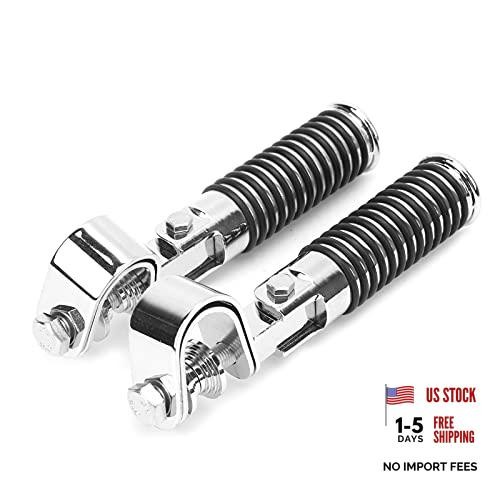 Motorcycle Foot Peg, Pair of Universal Motorcycle Highway Bar Footpegs Clamp
